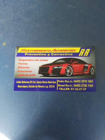 Dirección, horario, teléfono y opiniones de Mantenimiento Automotriz Rr en Naucalpan