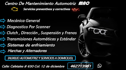 Dirección, horario, teléfono y opiniones de Centro de Mantenimiento Automotriz Mac en Irapuato
