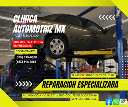 Dirección, horario, teléfono y opiniones de Taller Mecánico y Diagnostico Clinica Automotriz Mexico en San Luis Río Colorado